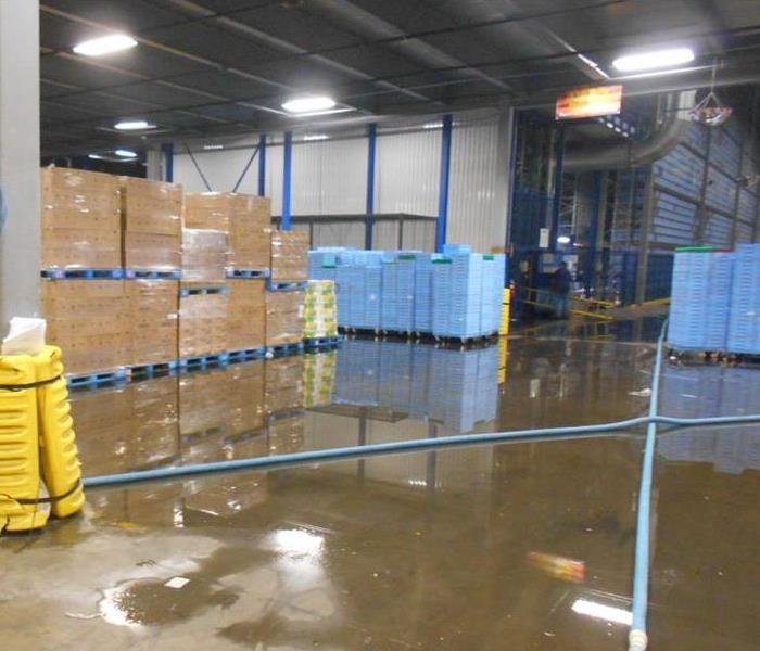 Commercial Water Damage in Dallas TX Warehouse