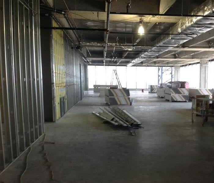 Dallas commercial structure cleaned after water damage